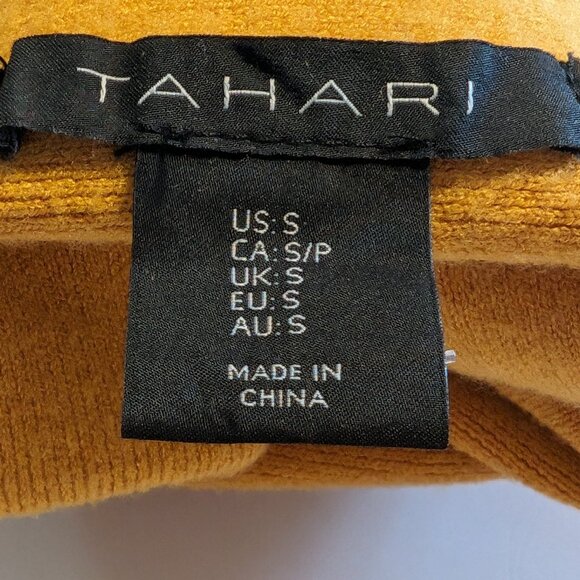 TAHARI SOFT TOP SWEATER Sz SMALL viscose blend CUFFED SLEEVES ZIPPED SIDE SLITS - Picture 7 of 9